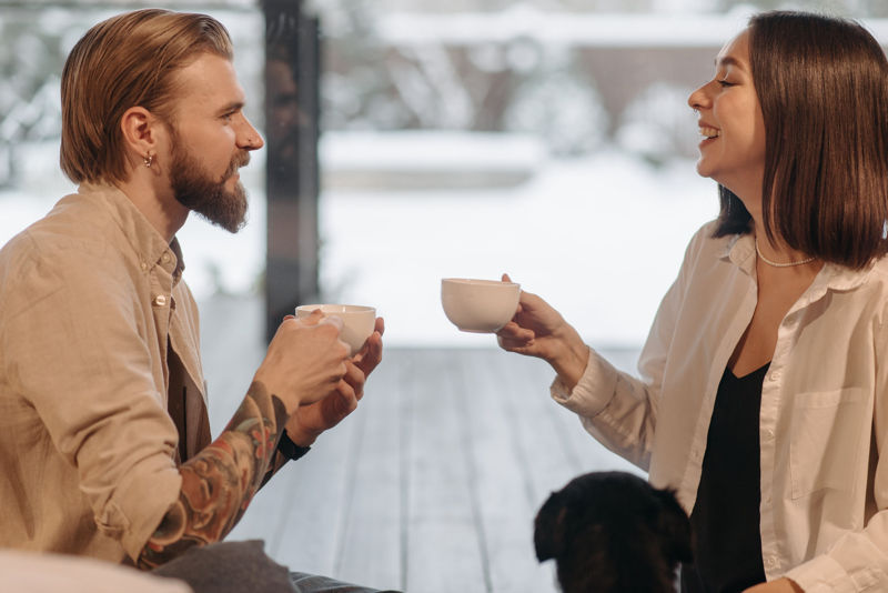 couple talking